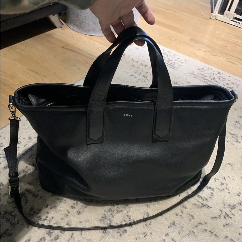 DKNY Brookdale TZ Tote Handbag Shoulder Bag Crossbody Leather Large